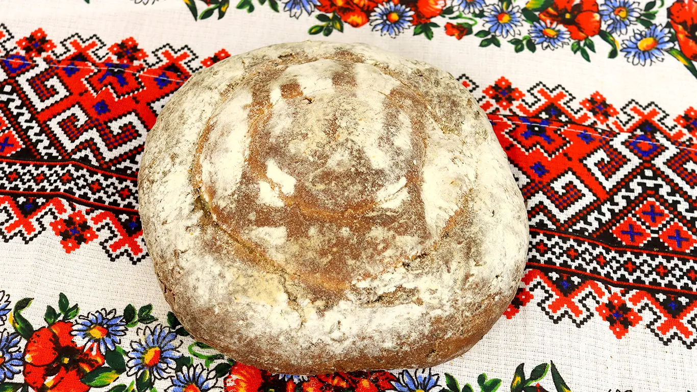 Хліб із вареною картоплею та маком khlib trokh epokh z tryzubom Малушина кухня Хліб трьох епох
